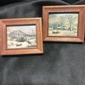 Brown Wooden Picture Frame Accents